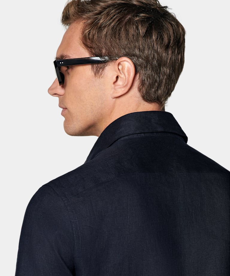 Navy Tailored Fit Shirt