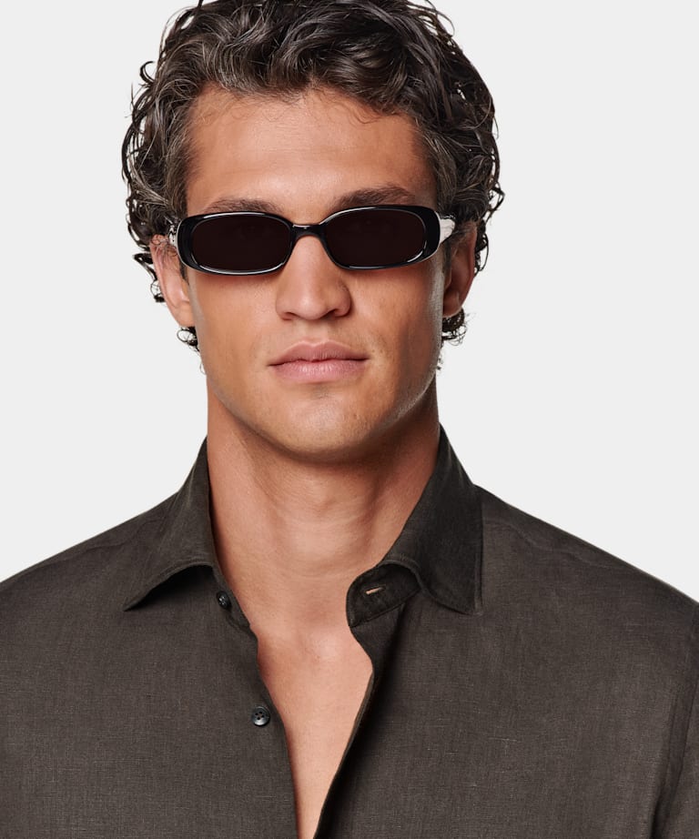 Dark Brown Tailored Fit Shirt