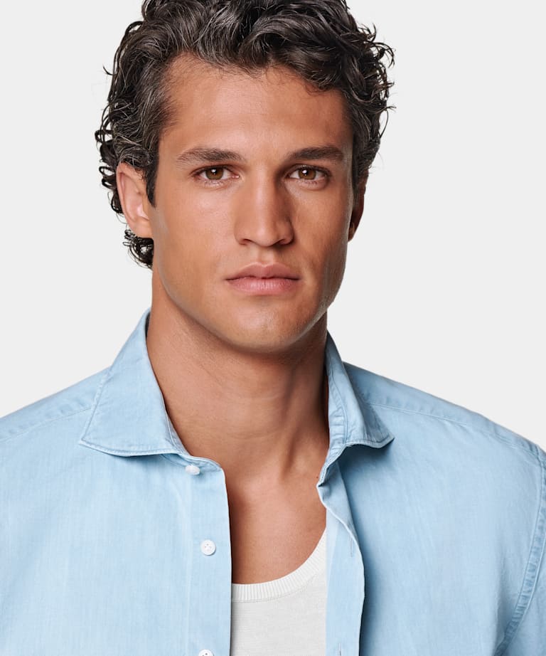 Light Blue Tailored Fit Shirt
