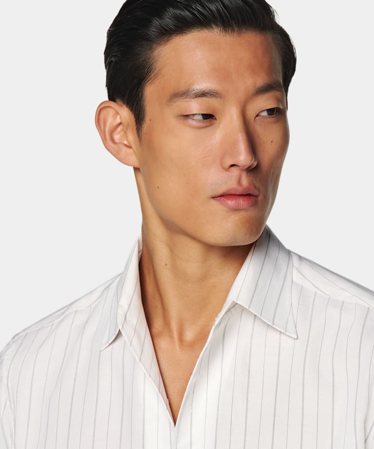 Off-White Striped Tailored Fit Shirt