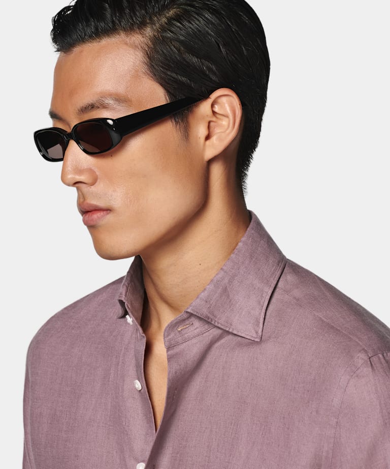 Purple Tailored Fit Shirt