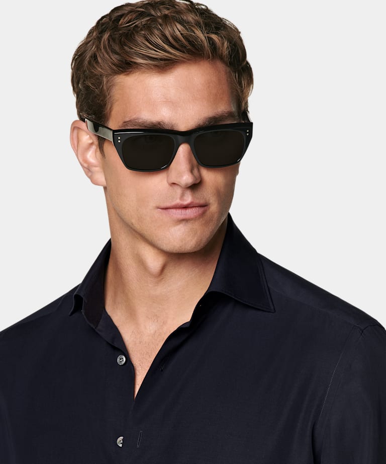 Navy Tailored Fit Shirt