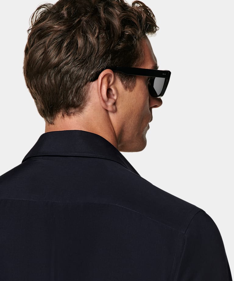 Navy Tailored Fit Shirt