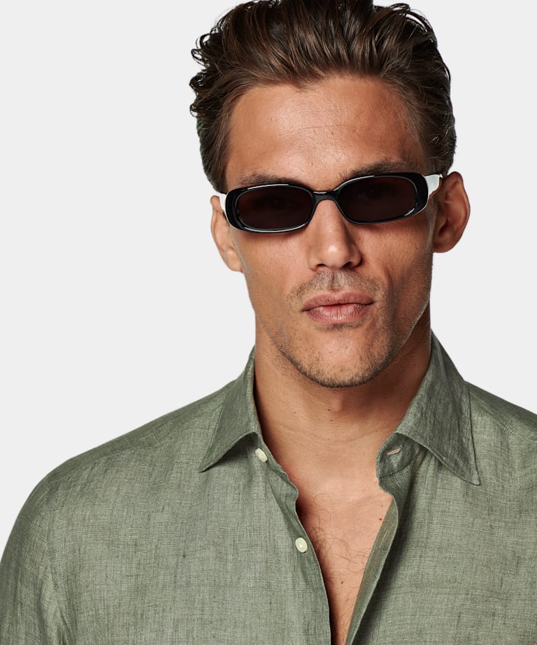 Green Tailored Fit Shirt