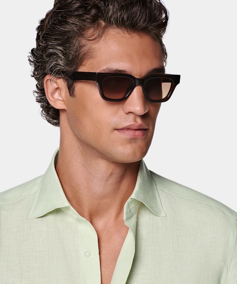 Light Green Tailored Fit Shirt