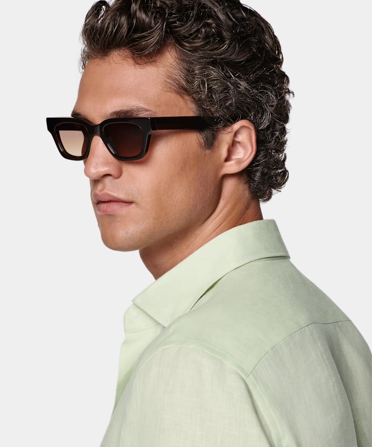 Light Green Tailored Fit Shirt