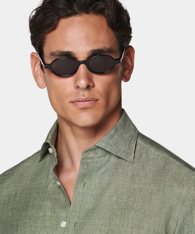 Green Relaxed Fit Shirt