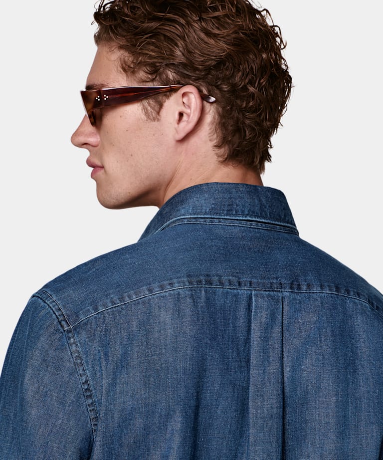 Dark Blue Denim Shirt
