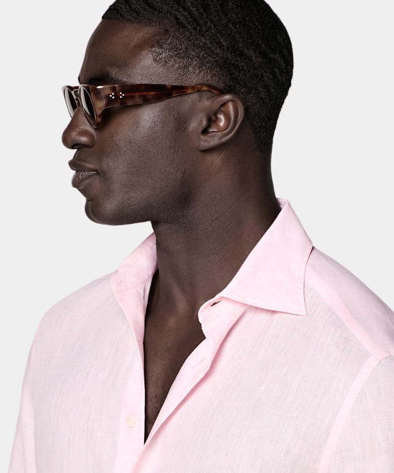 Pink Linen Shirt