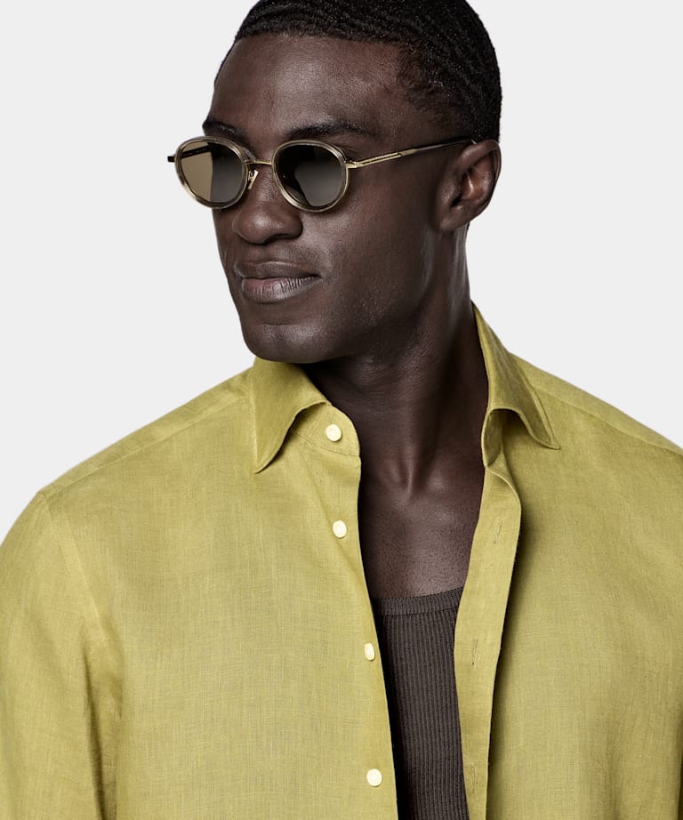 Light Green Linen Shirt