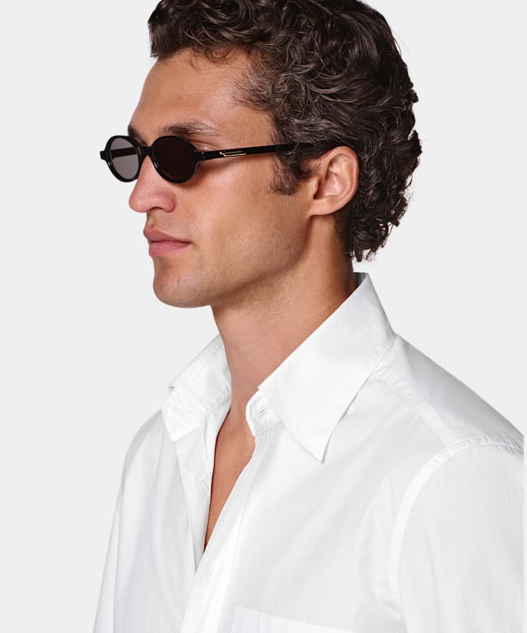 Chemise en coton blanc