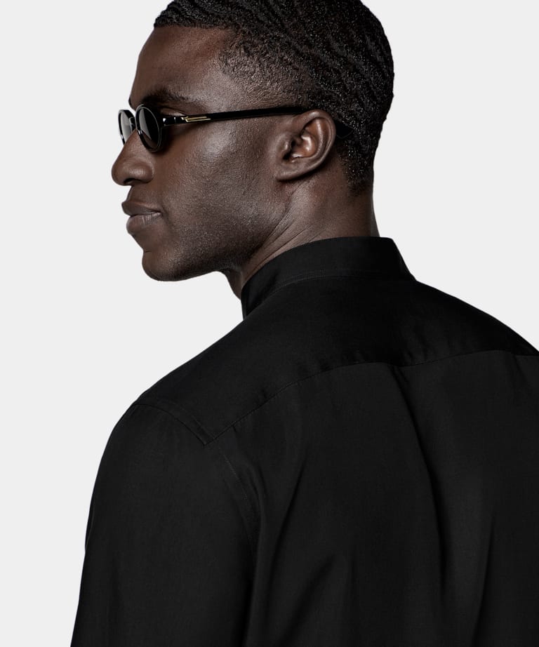 Black Lyocell SIlk Shirt