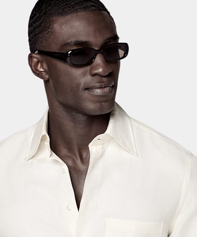 Off-White Linen Silk Overshirt