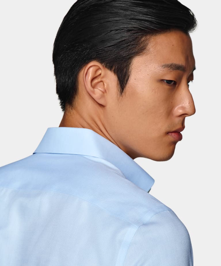Light Blue Royal Oxford Slim Fit Shirt