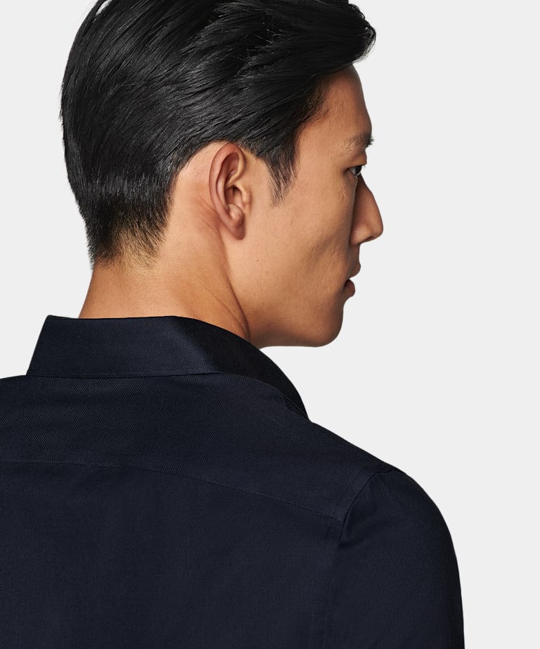 Navy Royal Oxford Slim Fit Shirt