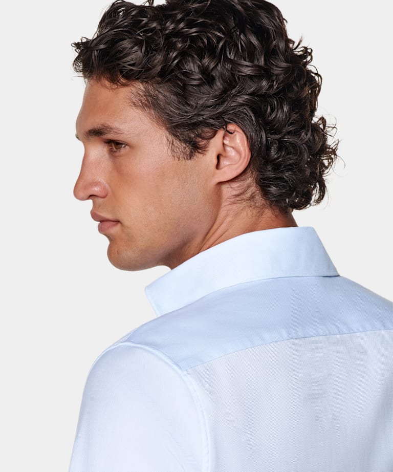 Light Blue Royal Oxford Slim Fit Shirt