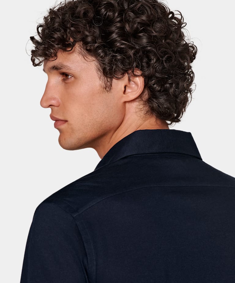 Navy Cotton Shirt