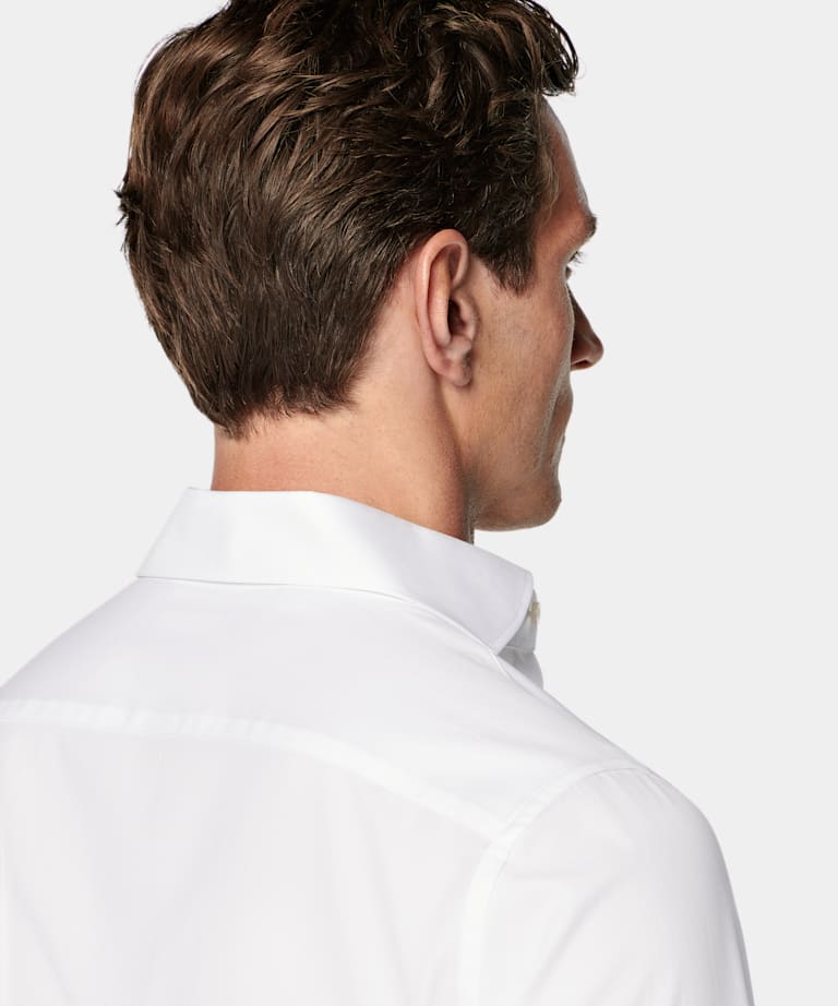 White Cutaway Collar Shirt