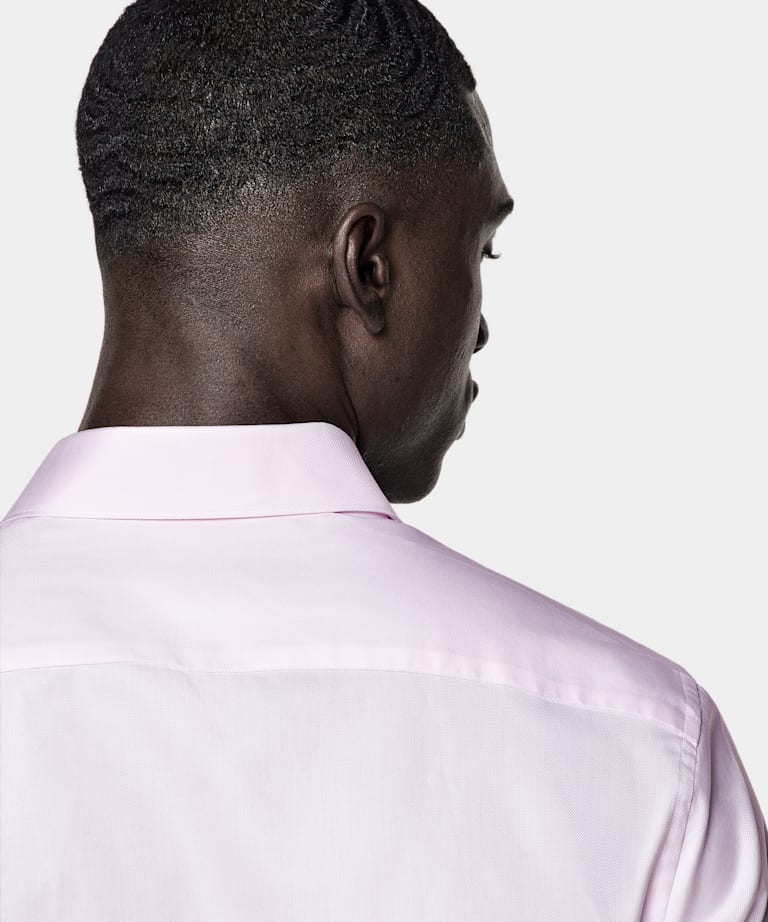 Pink Cutaway Collar Shirt