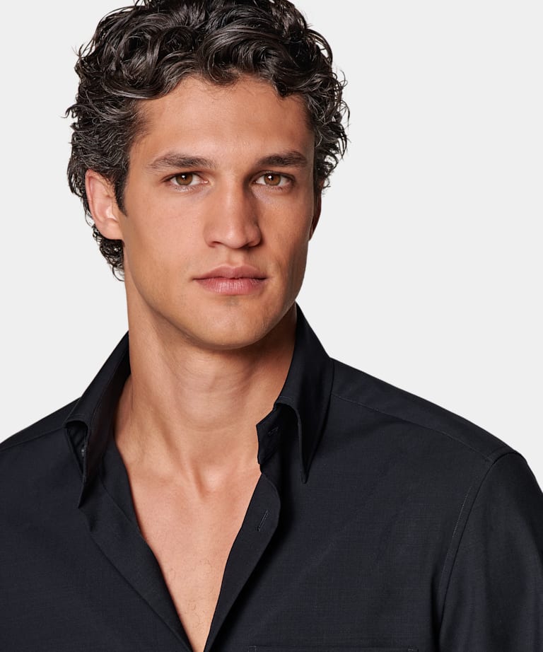 Navy Tailored Fit Shirt