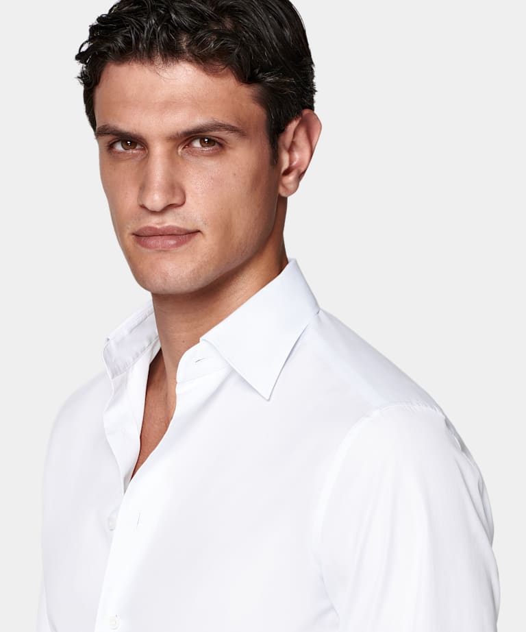 White Classic Collar Shirt