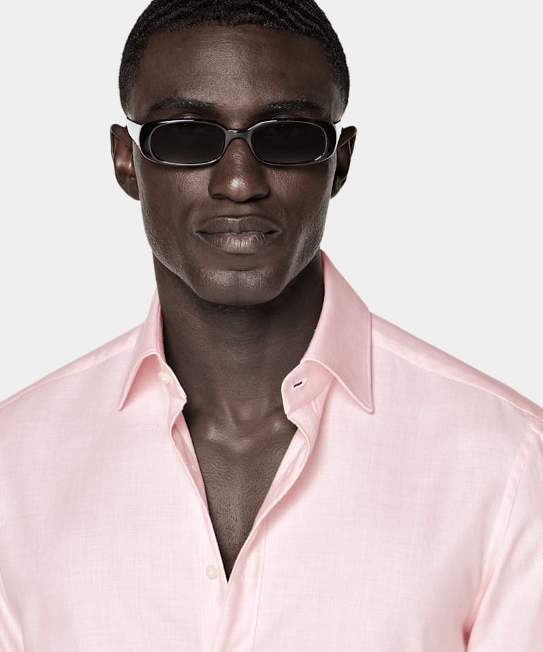 Pink Cotton Flannel Shirt