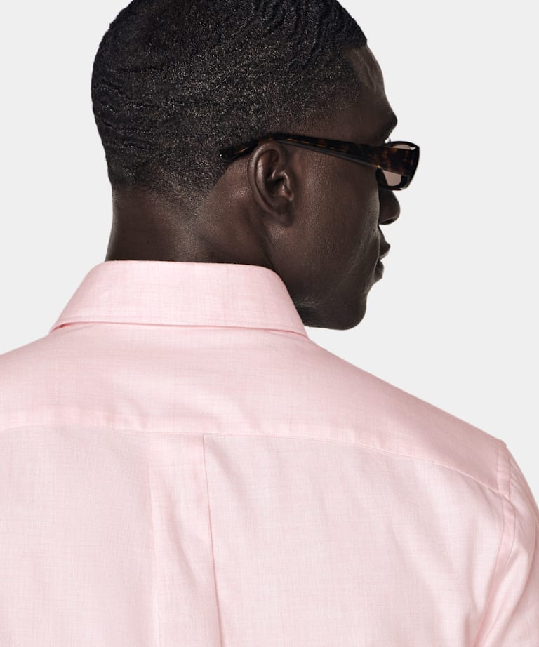 Pink Cotton Flannel Shirt