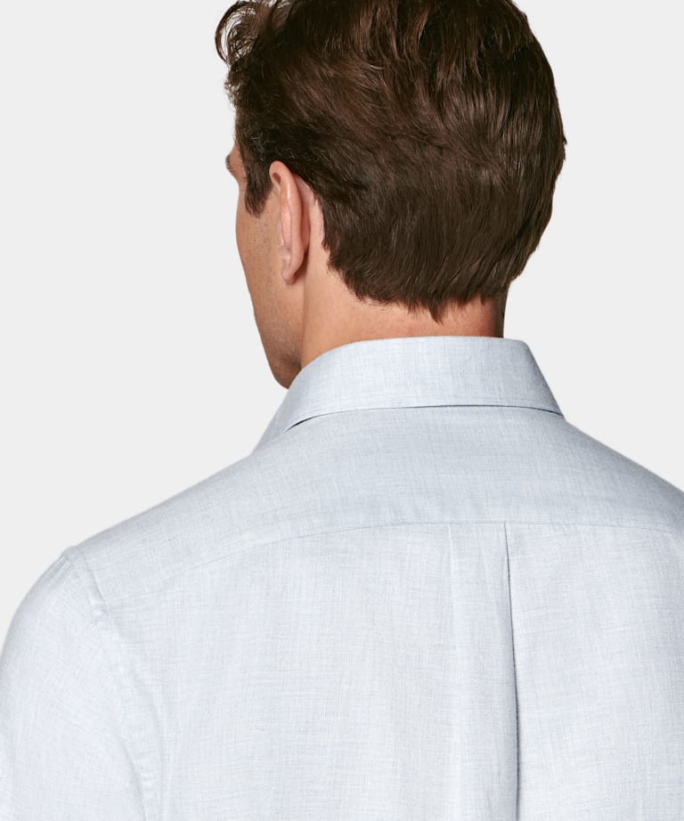 Light Blue Cotton Flannel Shirt