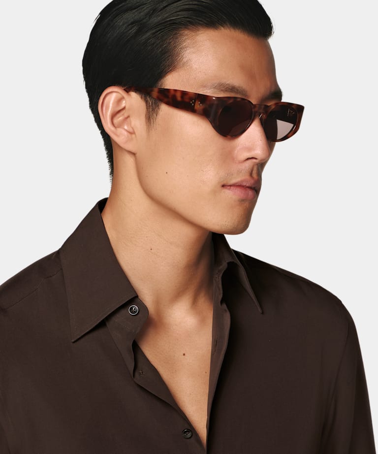 Dark Brown Lyocell Shirt