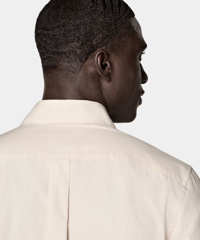 Chemise marron clair en coton