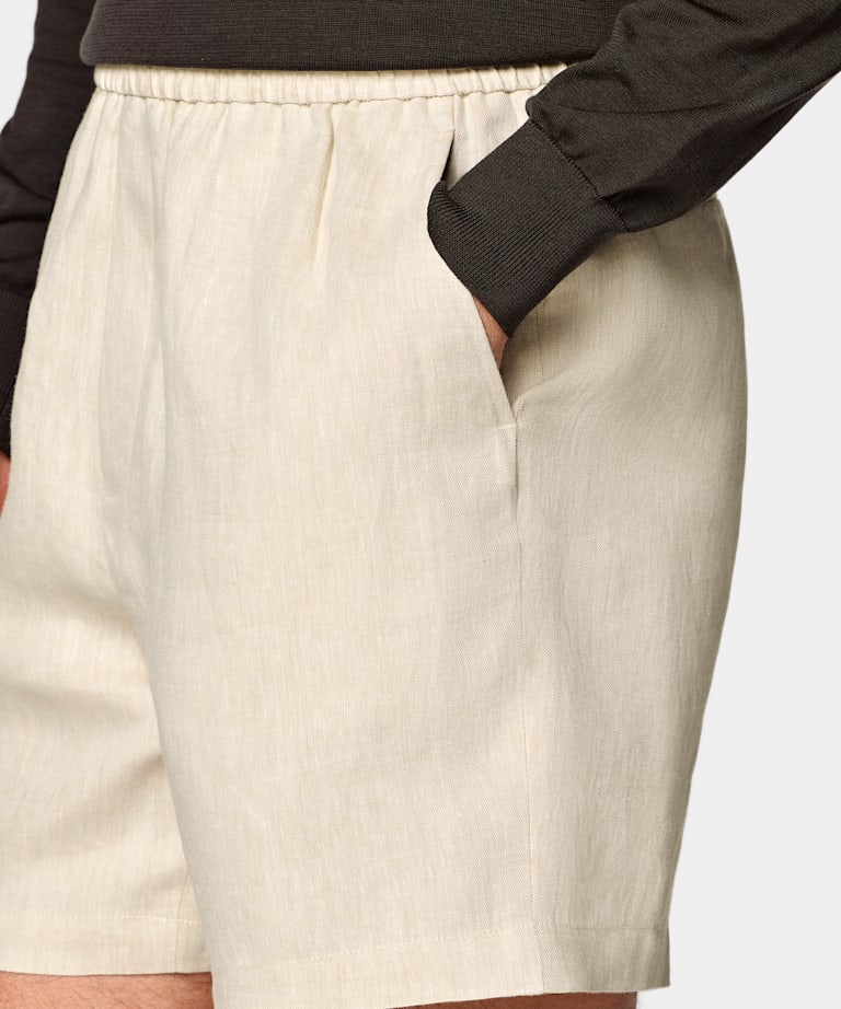 Spodenki straight leg jasnobrązowe