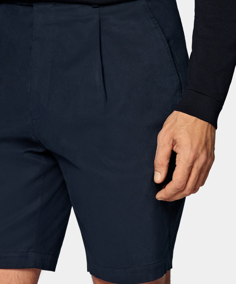 Short Straight Leg bleu marine