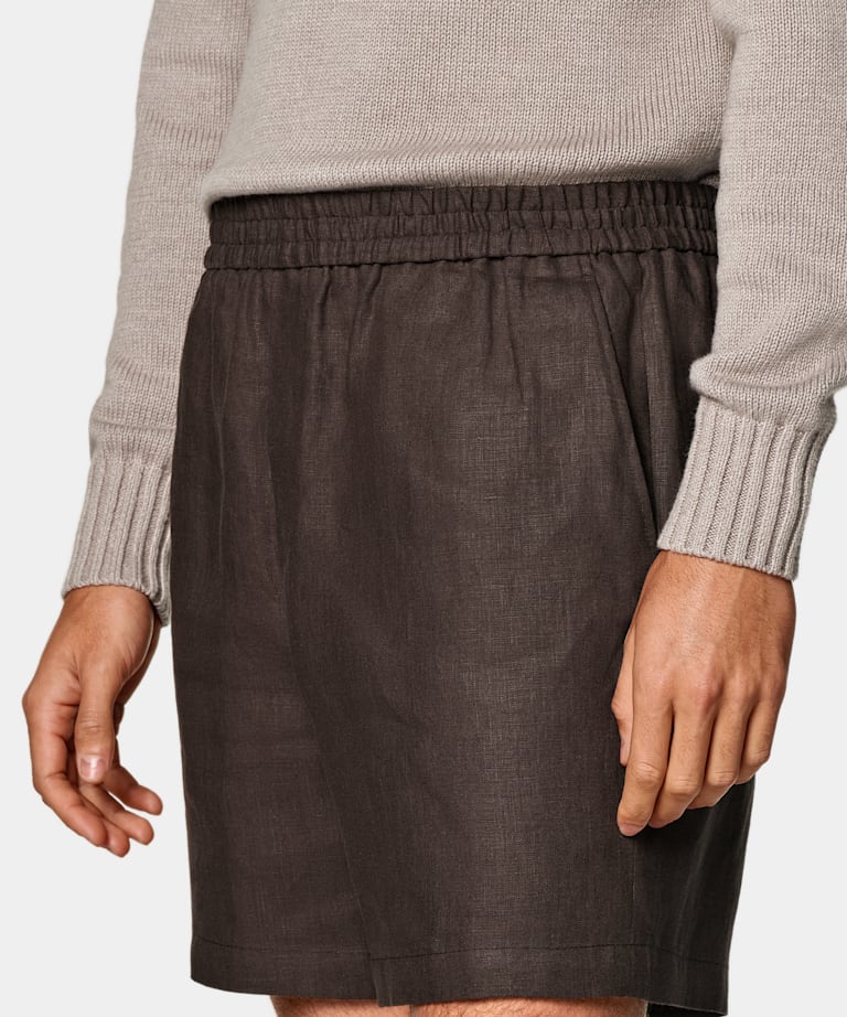 Short Straight Leg marron moyen