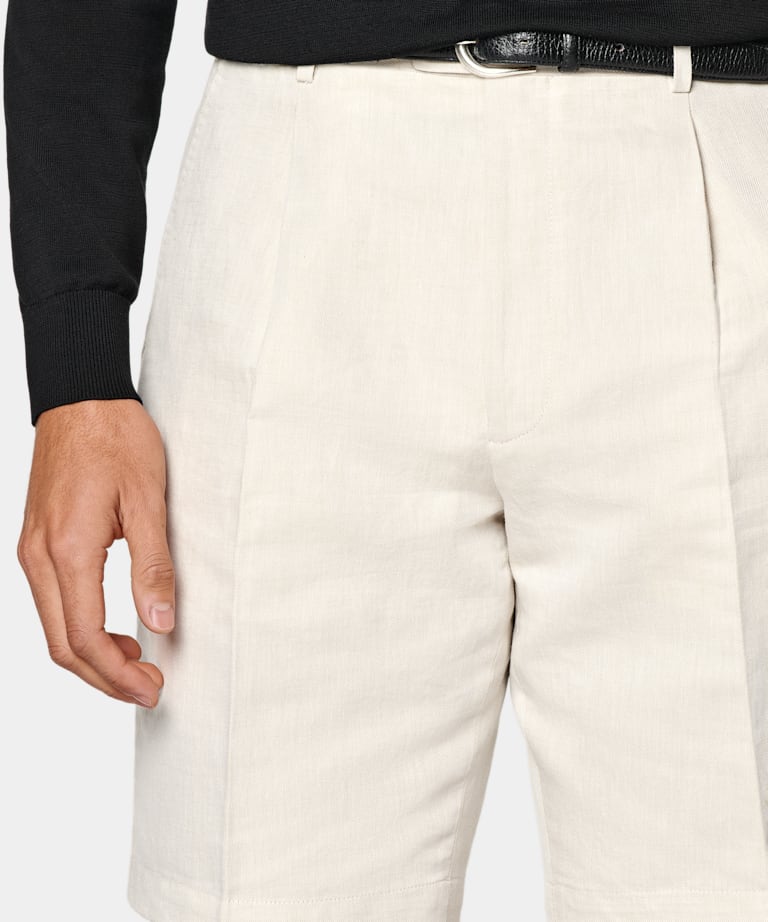 Sand Straight Leg Shorts