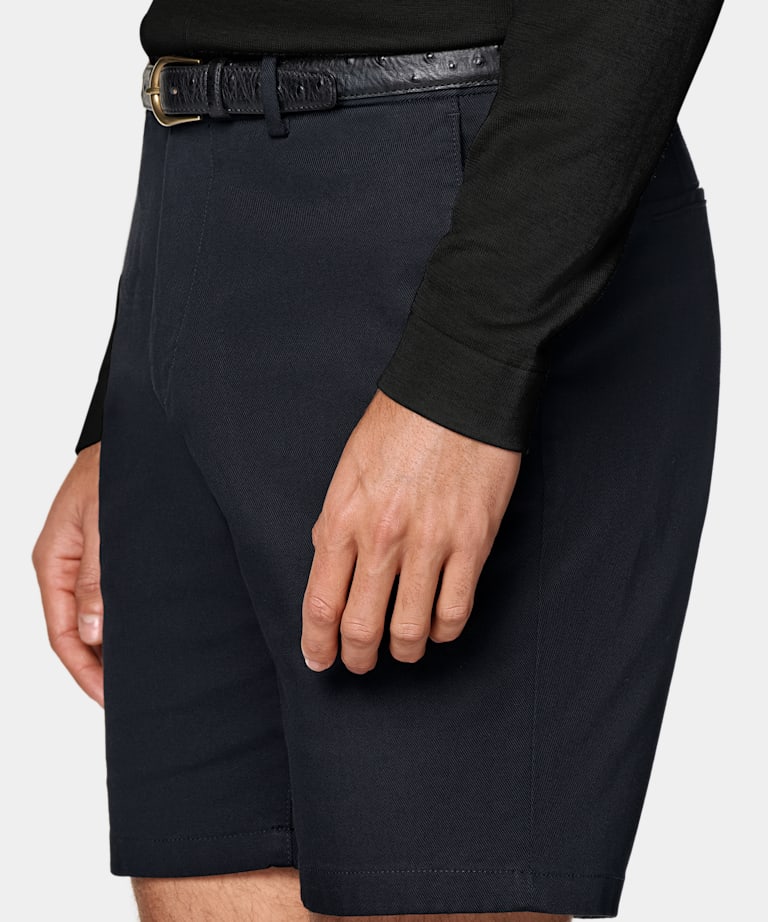 Short Slim Leg bleu marine