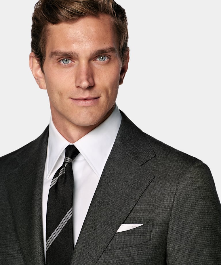 Dark Grey Tailored Fit Milano Suit