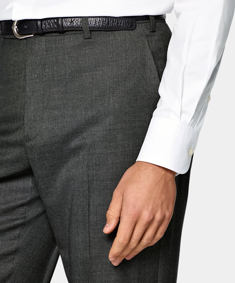 Dark Grey Tailored Fit Milano Suit