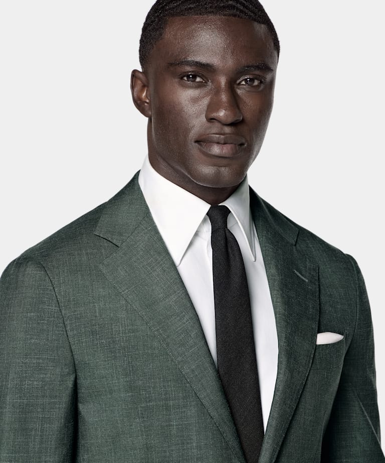 Mid Green Tailored Fit Havana Suit