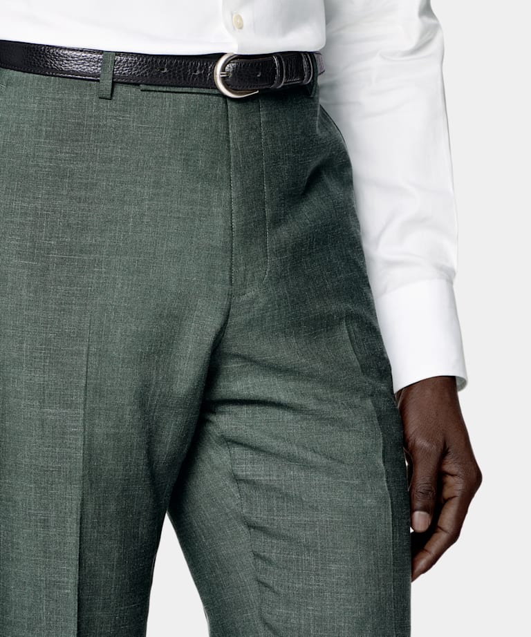 Mid Green Tailored Fit Havana Suit