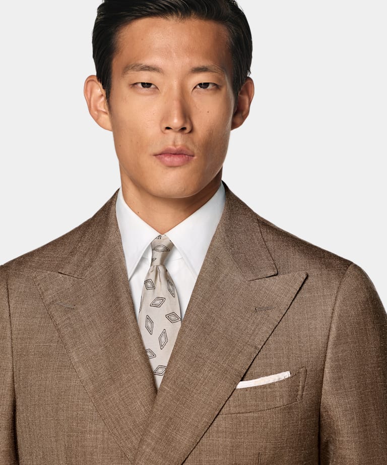 Mid Brown Tailored Fit Havana Suit