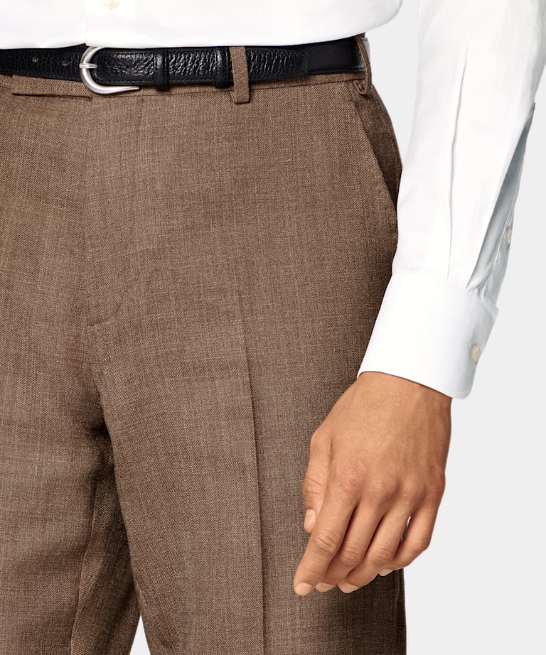 Mid Brown Tailored Fit Havana Suit