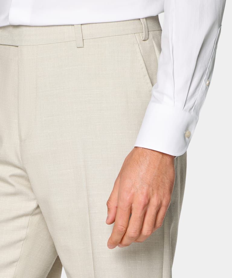 Light Brown Tailored Fit Havana Suit