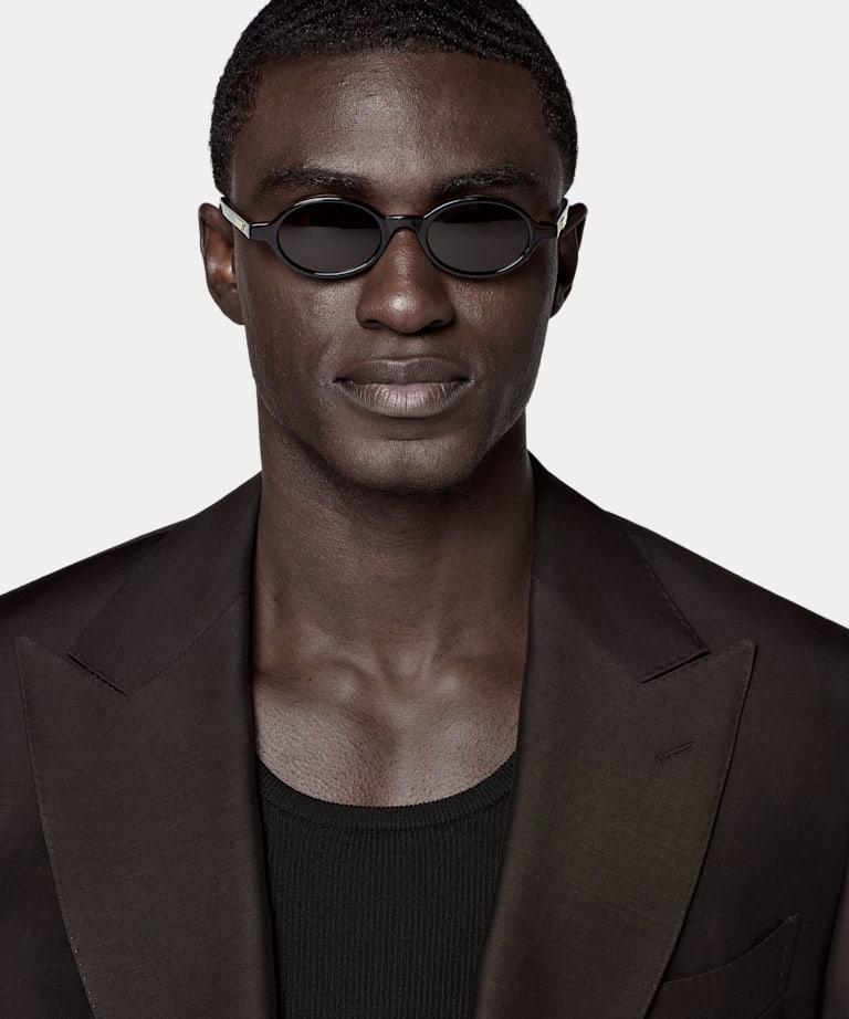 Dark Brown Tailored Fit Milano Suit