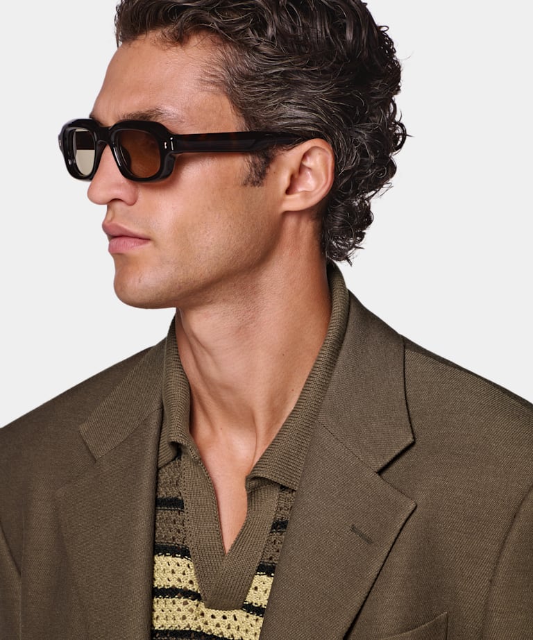 Traje Brera marr&oacute;n intermedio Relaxed fit