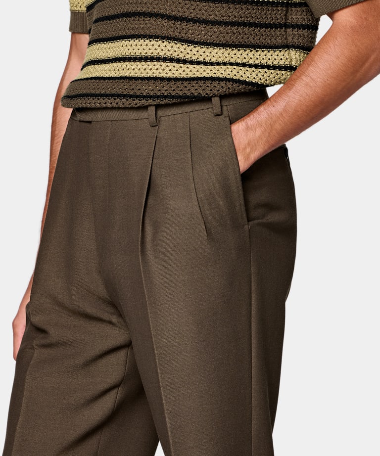 Traje Brera marr&oacute;n intermedio Relaxed fit