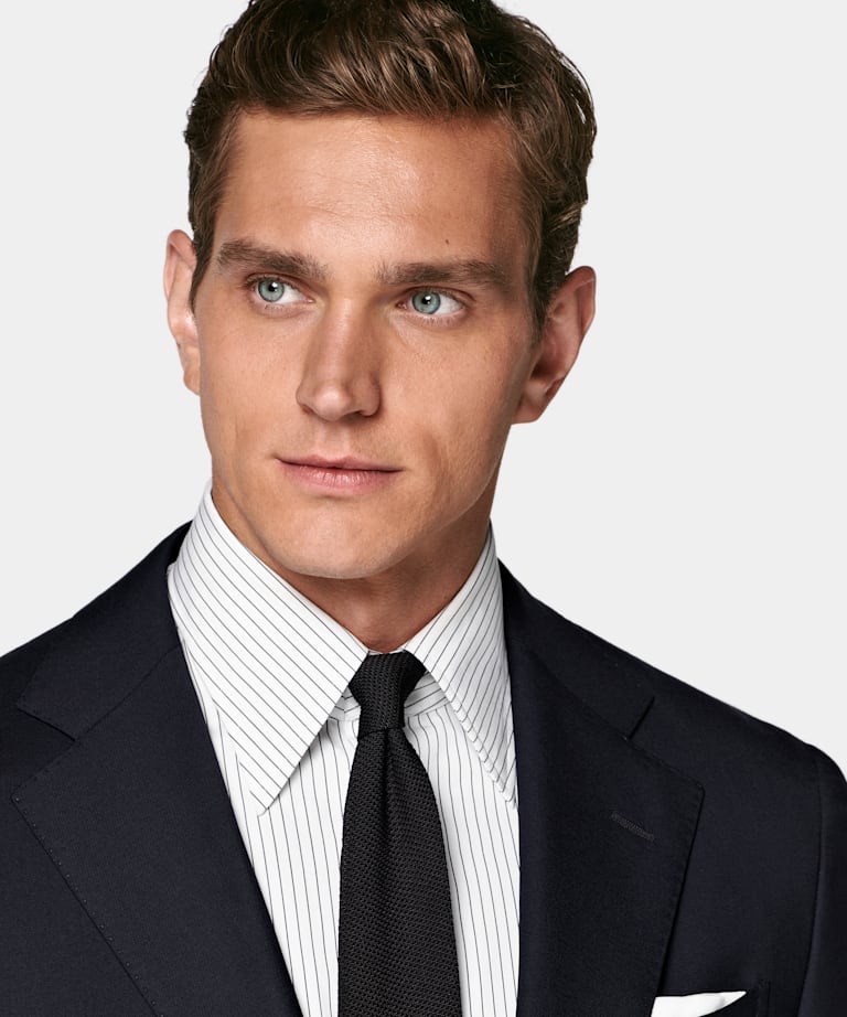Navy Tailored Fit Havana Suit