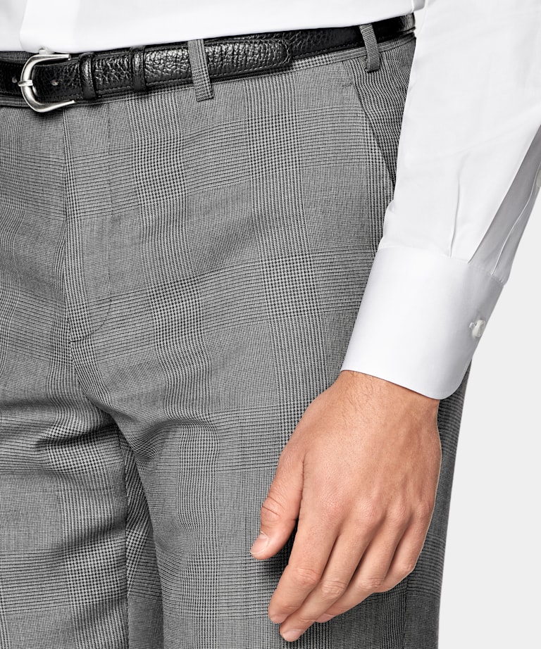 Mid Grey Checked Tailored Fit Havana Suit