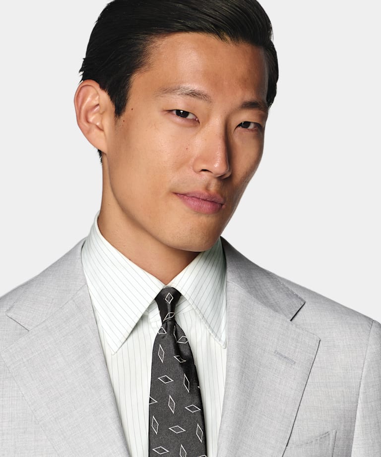 Light Grey Perennial Tailored Fit Havana Suit