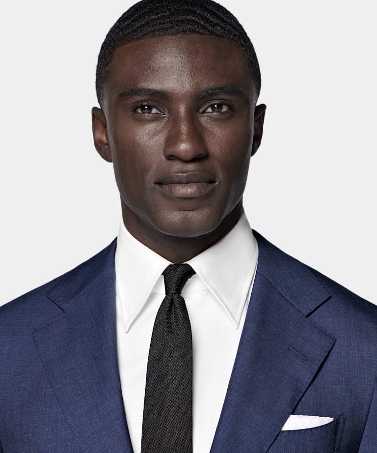 Mid Blue Perennial Tailored Fit Havana Suit