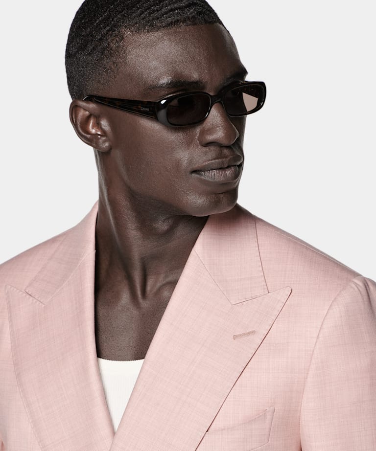 Pink Tailored Fit Milano Suit